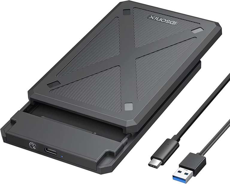 Boitier externe iDsonix PW25-C3 pour HDD/SSD SATA 2.5'' 7/9.5 mm - USB 3.1, 6 Gbps, UASP, Type-C + Câble inclus (vendeur tiers - via coupon)