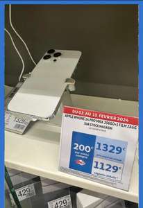 Smartphone iPhone 14 Pro Max 256go (via 200€ sur Carte Fidélité) - Auchan Noyelles Godault (62)