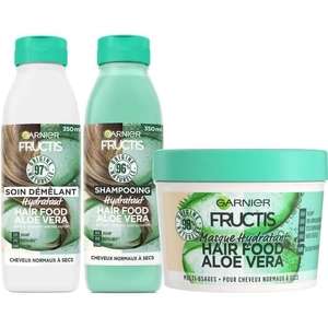 Lot de 3 produits Garnier Fructis Hair Food Aloe (Shampoing + Après Shampoing + Masque)