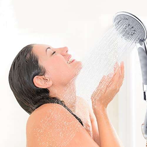 Pommeau de douche R FLORY à main haute pression 5 Modes de pulvérisation économie d'eau anti-dérapant anti-fuite (Vendeur Tiers)