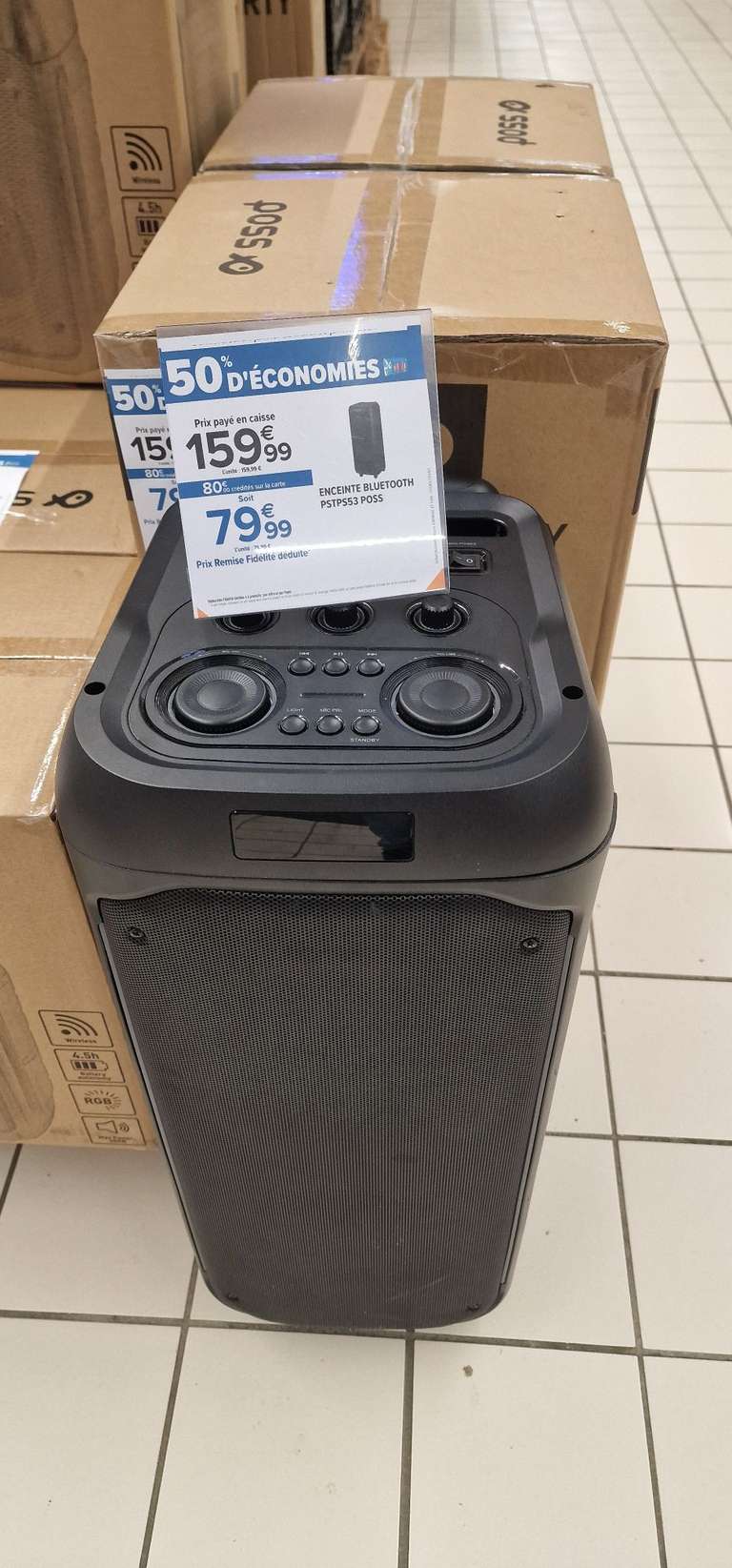 Enceinte Poss PSTPS53 (via 80€ fidélité) - Carrefour Aulnoy-lez-Valenciennes (59)