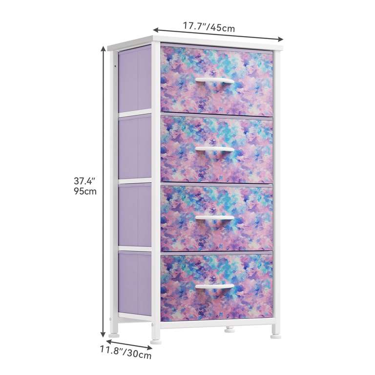 YITAHOME Commode, 10 Tiroirs en Tissu Commode Chambre Meuble de Rangement, Tour en Tissu,Cadre Acier Robuste,pour Chambre à Coucher, Salon,Gris Clair