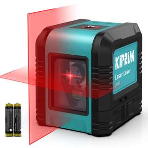 Niveau Laser Croix Rouge Autonivelant Kiprim LV1R - 2 Modes, 2 Lignes, IP54, Etui de Protection (Vendeur Tiers)