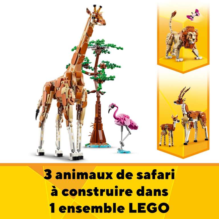 LEGO Creator 3-en-1 - Les animaux sauvages du safari (31150)