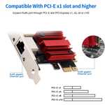 Carte réseau 2.5G PCI-E RJ45, puce RTL8125B, 100/1000Mbps, 2.5Gbps, adaptateur LAN Ethernet pour Win7/8/10/11