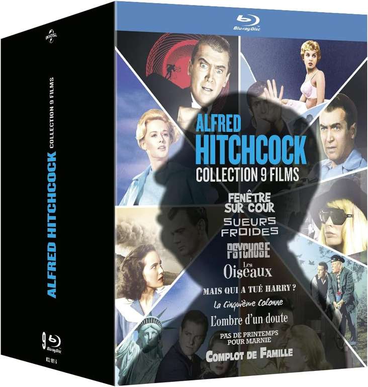 Coffret 9 Blu-Ray "Alfred Hitchcock" - La Collection 9 Films "culte" (Vendeur tiers)