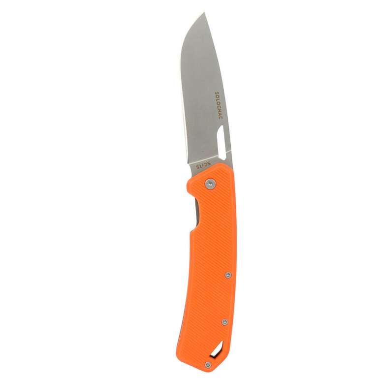 Couteau chasse pliant Solognac Grip V2 Axis 85 - 8,5 cm, orange