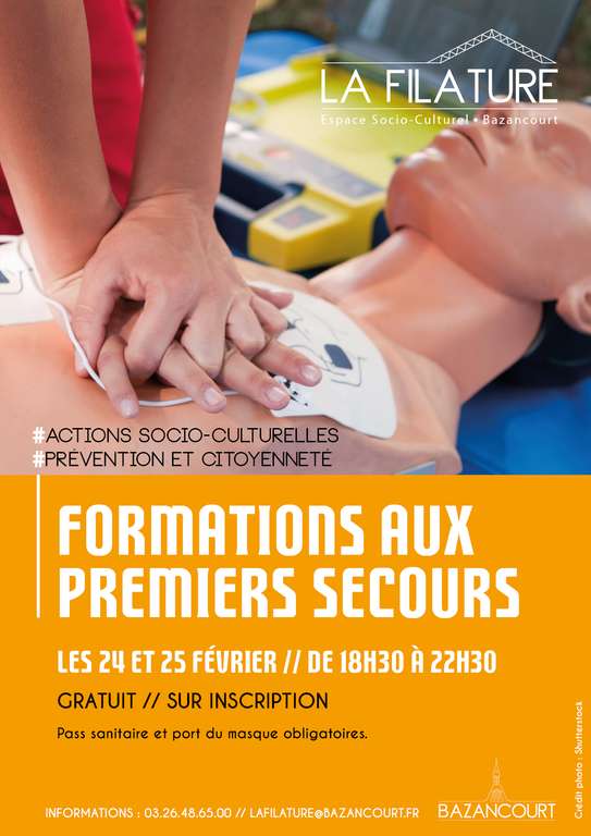 Formation Gratuite Prévention et Secours Civiques de Niveau 1 (PSC1) - Bazancourt (51)