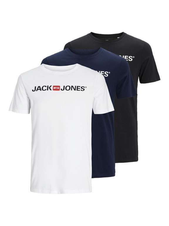 Lot De 3, 6 Ou 9 T-shirts Jack & Jones - Coton Mélangé - Col Rond - Confortables Et Tendances