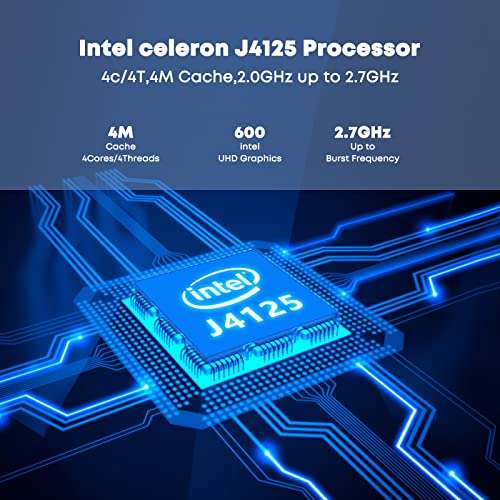 Mini PC Chuwi - Celeron J4125, 8Go de Ram, SSD 256 Go, windows 10, fanless (Via coupon - vendeur tiers)