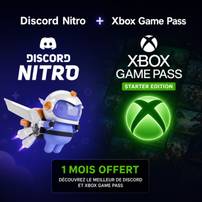 [Anciens et nouveaux utilisateurs] 1 mois d'abonnement gratuit à Discord Nitro + Xbox Game Pass Starter Edition