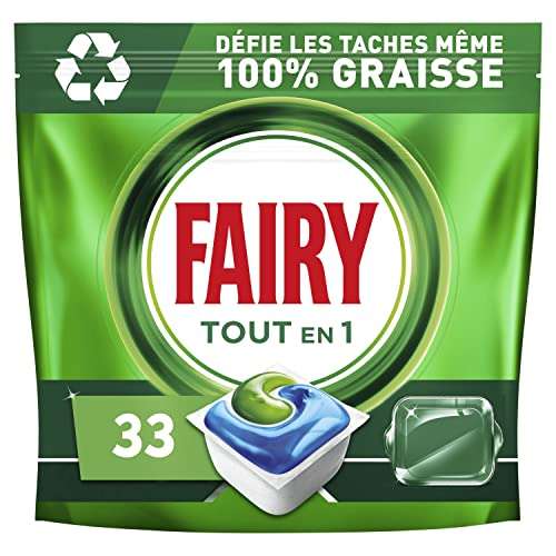 [Prime] Paquet de 33 Tablettes Lave-vaisselle All In One Fairy Original (via Coupon)