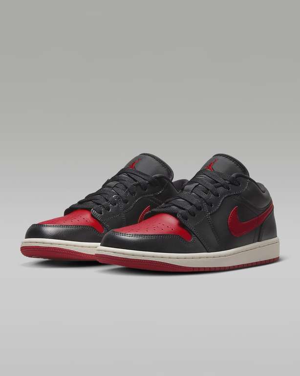 Nike AIR JORDAN 1 LOW Femme Baskets Mode Noir Rouge