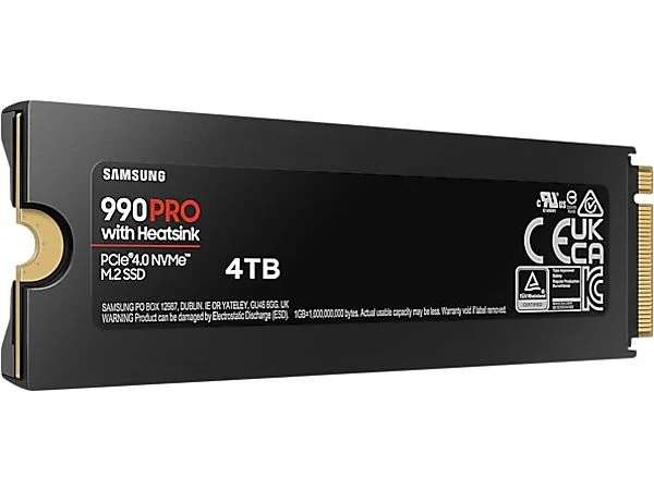 Samsung SSD Interne 990 PRO avec dissipateur, NVMe M.2 PCle 4.0, 2 To,  Vitesse de lecture jusqu'à 7 450 Mo/s, Gestion Intelligente de la chaleur,  MZ-V9P2T0CW : : Informatique