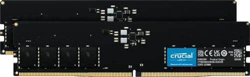 Kit mémoire RAM Crucial CT2K16G48C40U5 - DDR5, 32 Go (2x16 Go), 4800 CL 40