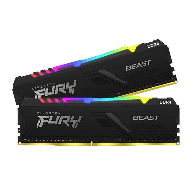 Kit de mémoire RAM Kingston Fury Beast (KF432C16BBAK2/16) - 16 Go (2 x 8 Go), DDR4, 3200MHz, CL16, RGB