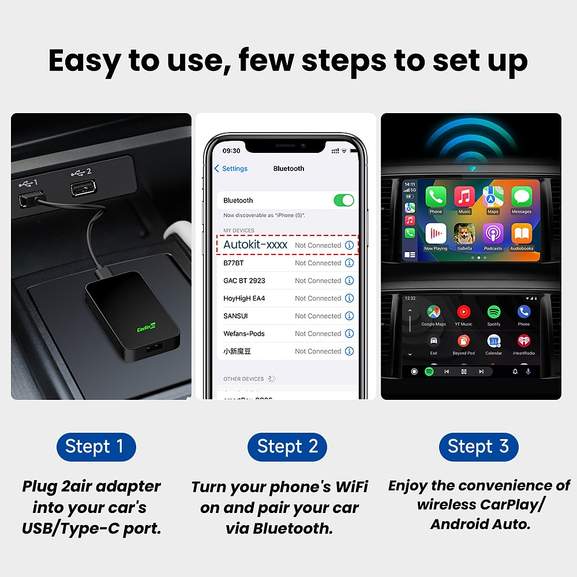 Adaptateur sans fil pour Android filaire à Dongle sans fil Plug and Play  connexion USB adaptateur de voiture automatique Android Aut - Cdiscount  Informatique