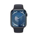 Montre Apple Watch Series 9 GPS + Cellular 45 mm boîtier aluminium minuit bracelet sport minuit Tracker d'activité, écran Retina
