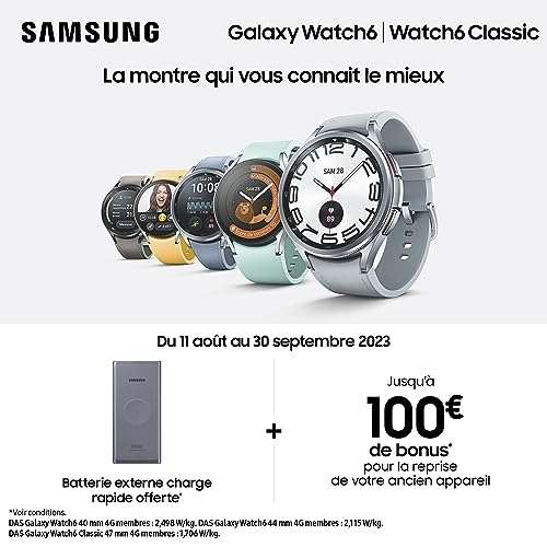 Montre connectée Samsung Galaxy Watch6 Classic (via coupon)