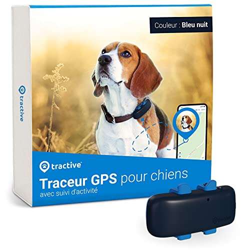 Traceur GPS pour chien Tractive GPS Dog 4 - avec suivi d'activité, bleu