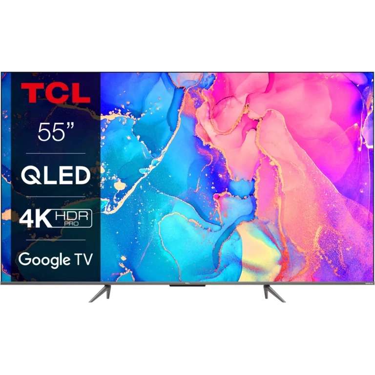 TV 55" TCL 55C635 2022 - QLED, UHD 4K, HDMI 2.1, Dolby Atmos, Google TV (Vendeur Boulanger - Via ODR de 100€)