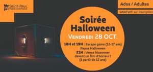 Escape game suivi d'un repas halloween et film d'horreur à Saint-Paul-Trois-Châteaux (26)