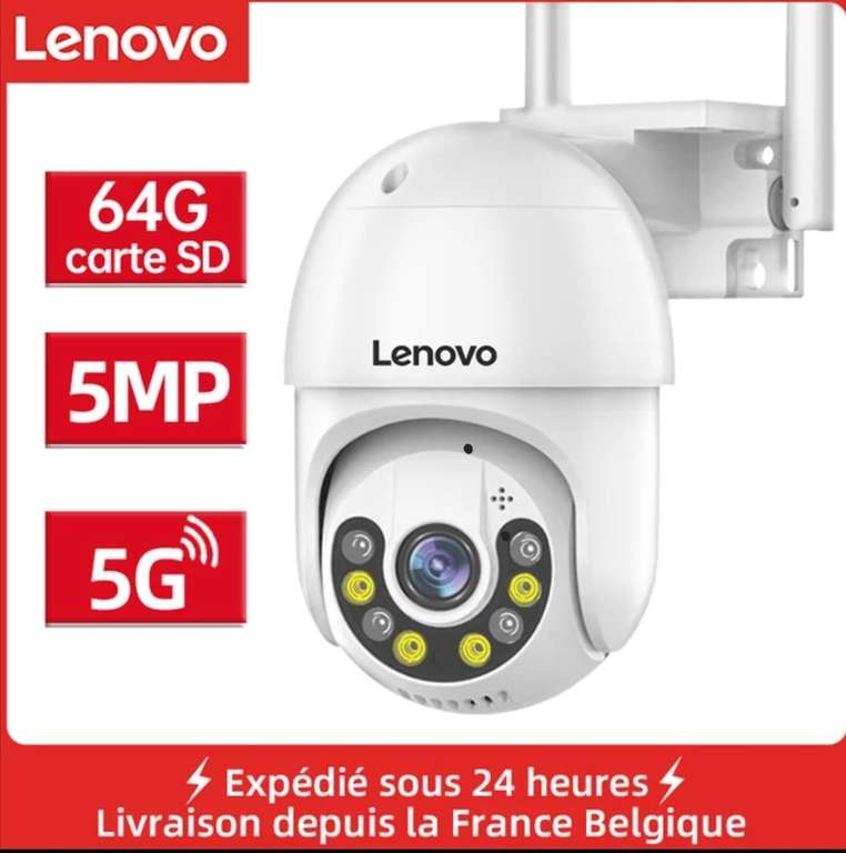 Caméra de surveillance Lenovo - 3MP, PTZ, Wifi