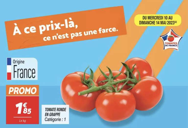 1Kg de tomate ronde grappe - Origine France