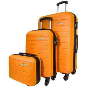 Lot de 2 valises rigides David Jones + Vanity - ABS Orange (Vendeur tiers)