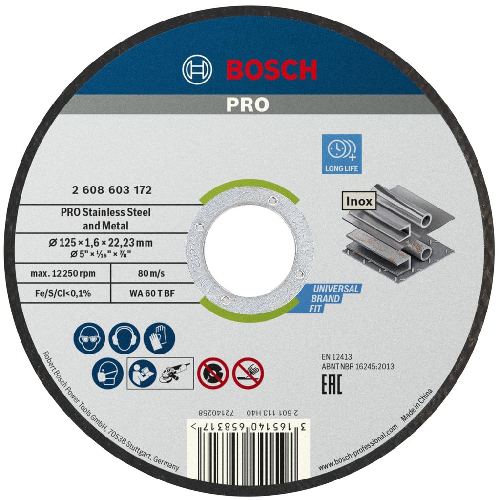 Disque à tronçonner Bosch Pro - Ø 125 mm