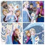 4 Puzzles progressifs Educa de 12 à 25 pièces avec des Images de Frozen et de Ses Amis. 3 ans et +