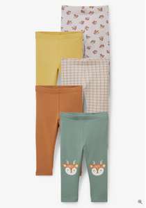 Lot de 5 leggings C&A Enfant - Plusieurs coloris (du 6 au 12 mois)