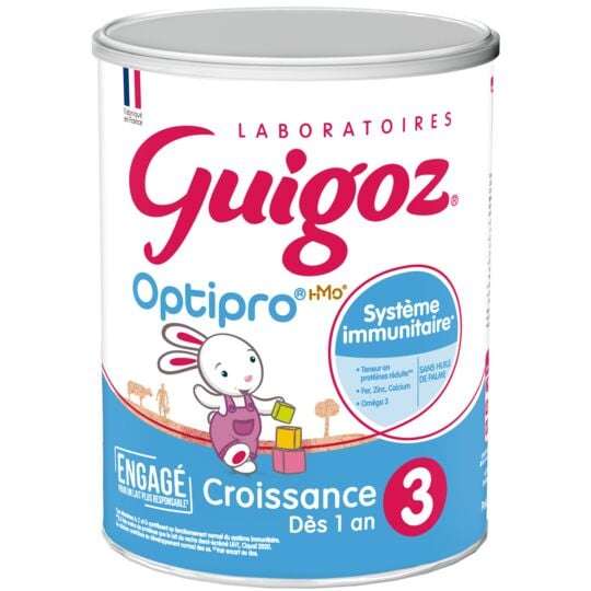 Lot de 3 boîtes de lait en poudre 3ème âge Guigoz Optipro - 3 x 900 g