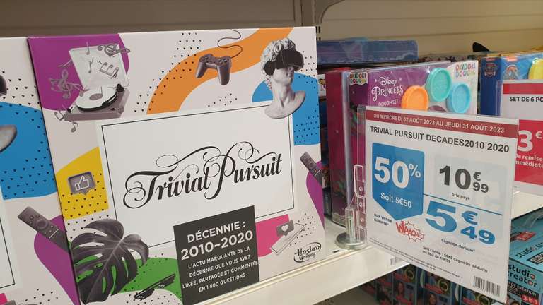 Jeu Hasbro Trivial Pursuit - Décennie 2010-2020 (Via 5.50€ sur la carte de fidélité) Saint-Omer / Longuenesse (62)