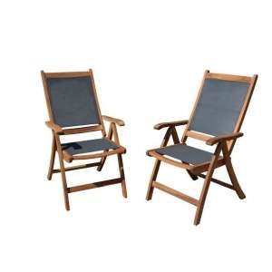[CDAV] Lot de 2 fauteuils de jardin pliants multi-positions en bois d'acacia FSC (+ 34€40 sur la cagnotte)