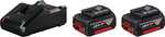 Lot de 2 batteries Bosch Professional + Chargeur - Bosch 2 x GBA 18V 4.0Ah + GAL 18V-40 Professional (1600A019S0)