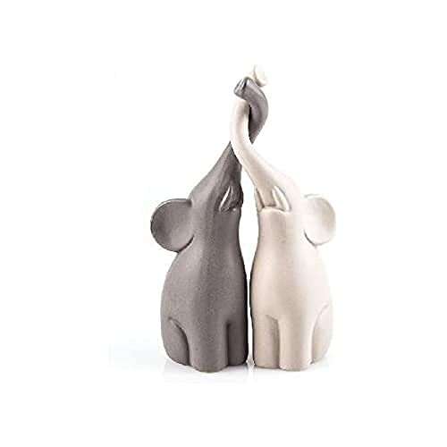 Lot de 2 éléphants Amoureux-Pajoma – Hauteur 25,5 cm