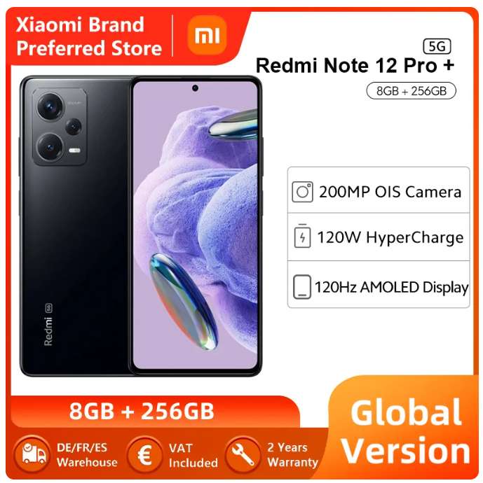 Smartphone 6.67" Xiaomi Redmi Note 12 Pro Plus 5G - 256 Go, Version globale