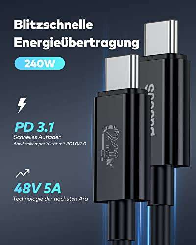 Chargeur Baseus GaN (140W) - 2x USB-C PD 3.1 + 1x USB-A, Câble fourni (Vendeur tiers)