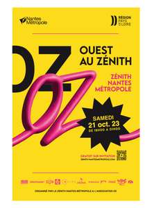 Billet gratuit pour le OZ Festival (sur Réservation) - Zénith Nantes Métropole (44)