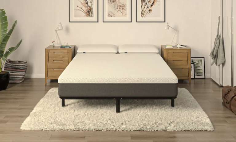 Pack Emma Prêt à dormir Original : Matelas Hybride (140 x 190 cm) + Sommier + 2 oreillers à mémoire de forme (70 x 40 cm)