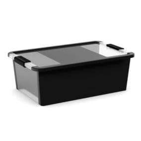 Sélection de Boîtes de rangement - Ex : Boîte de rangement en plastique noir Bi Box 40 L