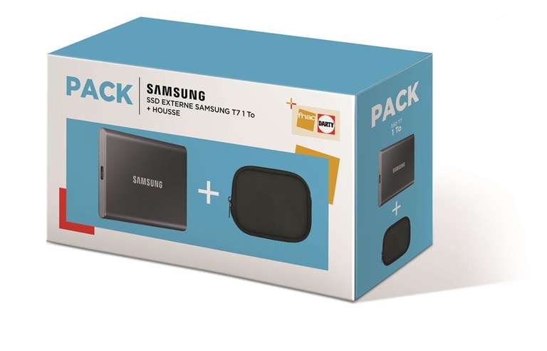 Pack SSD externe Samsung T7 1To + housse –
