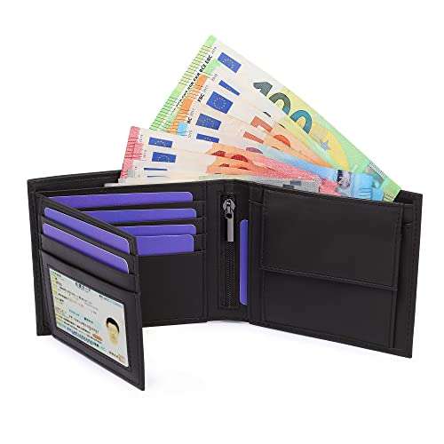 Portefeuille homme Pomelo Best - Blocage RFID/ Porte Carte Crédit, 2 Compartiment à Billets, Grande Poche à Monnaie (vendeur tiers)