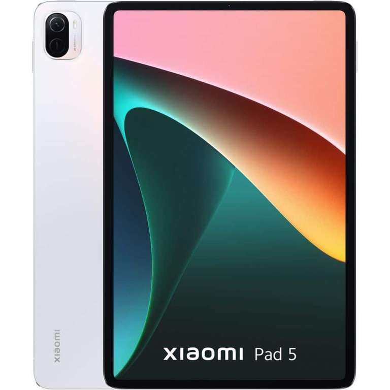 Tablette 11" Xiaomi Pad 5 - 128 Go, RAM 6 Go, WQHD+ 120Hz, Snapdragon 860, 8720mAh, 13MP + 8MP, Blanc (+25€ offerts en RP) ou 256 Go 279,99€