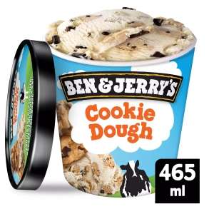 Pot de crème glacée Ben & Jerry's Cookie dough - 406g (via 1,35€ cagnottés)