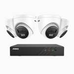 Système de vidéosurveillance PoE ANNKE AH500 - 4 Caméras 3K (3072x1728, f/1.6, 0.005 Lux) + Enregistreur vidéo NVR 8CH
