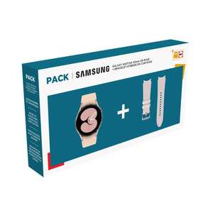 Pack Montre connectée Samsung Galaxy Watch 4 - 40mm Bluetooth Or Rose + Bracelet en cuir inclus