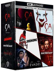 Coffret Blu-ray 4K : Stephen King: Les Évadés - Ça 1 et 2 - Shining - Doctor Sleep