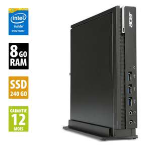 Lot de 5 Tours PC Acer Veriton N4640G USFF - Pentium G4400T, 8 Go RAM, 240 Go SSD, Sans OS (Reconditionnés - Grade B)